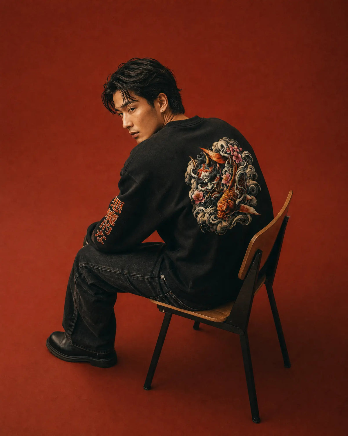 Japanese Oni Koi Crewneck Printify