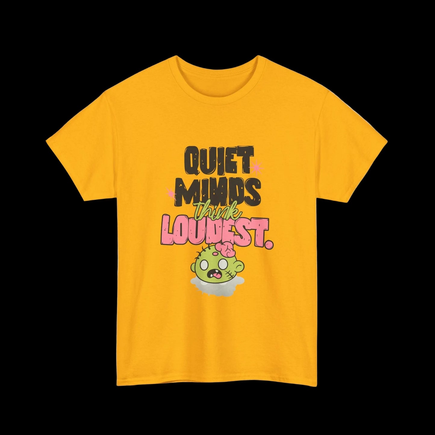 Quiet Minds Think Loudest T-Shirt — Introvert Brain Kawaii Streetwear
