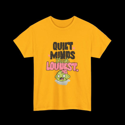 Quiet Minds Think Loudest T-Shirt — Introvert Brain Kawaii Streetwear