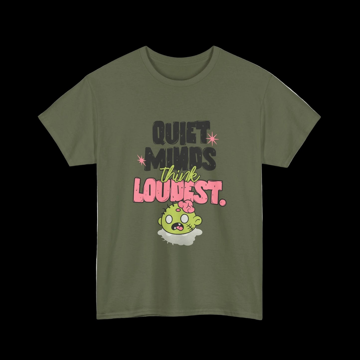 Quiet Minds Think Loudest T-Shirt — Introvert Brain Kawaii Streetwear