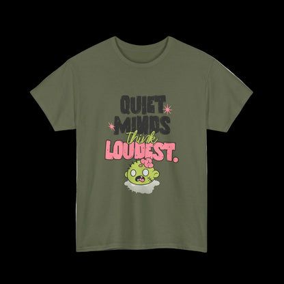 Quiet Minds Think Loudest T-Shirt — Introvert Brain Kawaii Streetwear
