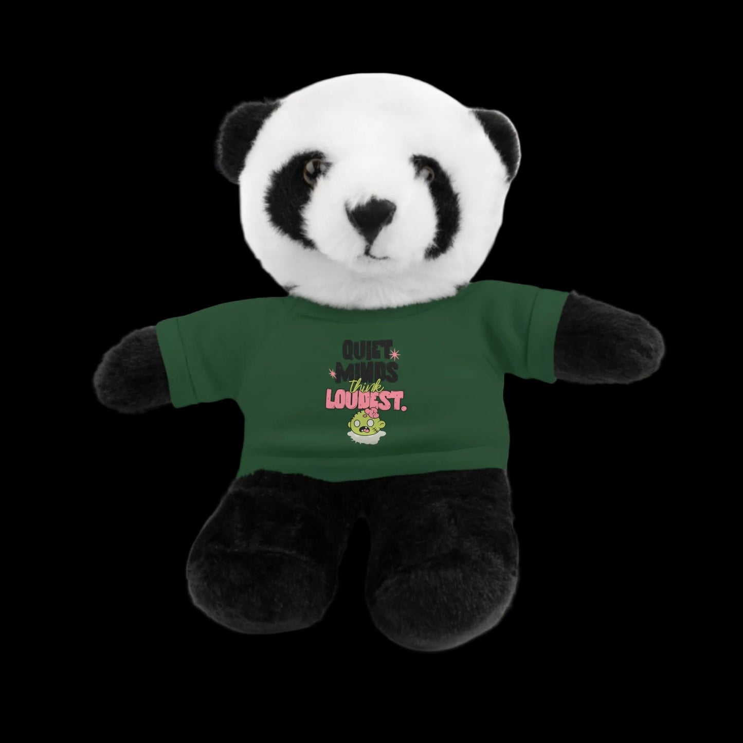 Quiet Minds Think Loudest Plushie — 8" Animal with Custom T-Shirt (Choose Your Animal)