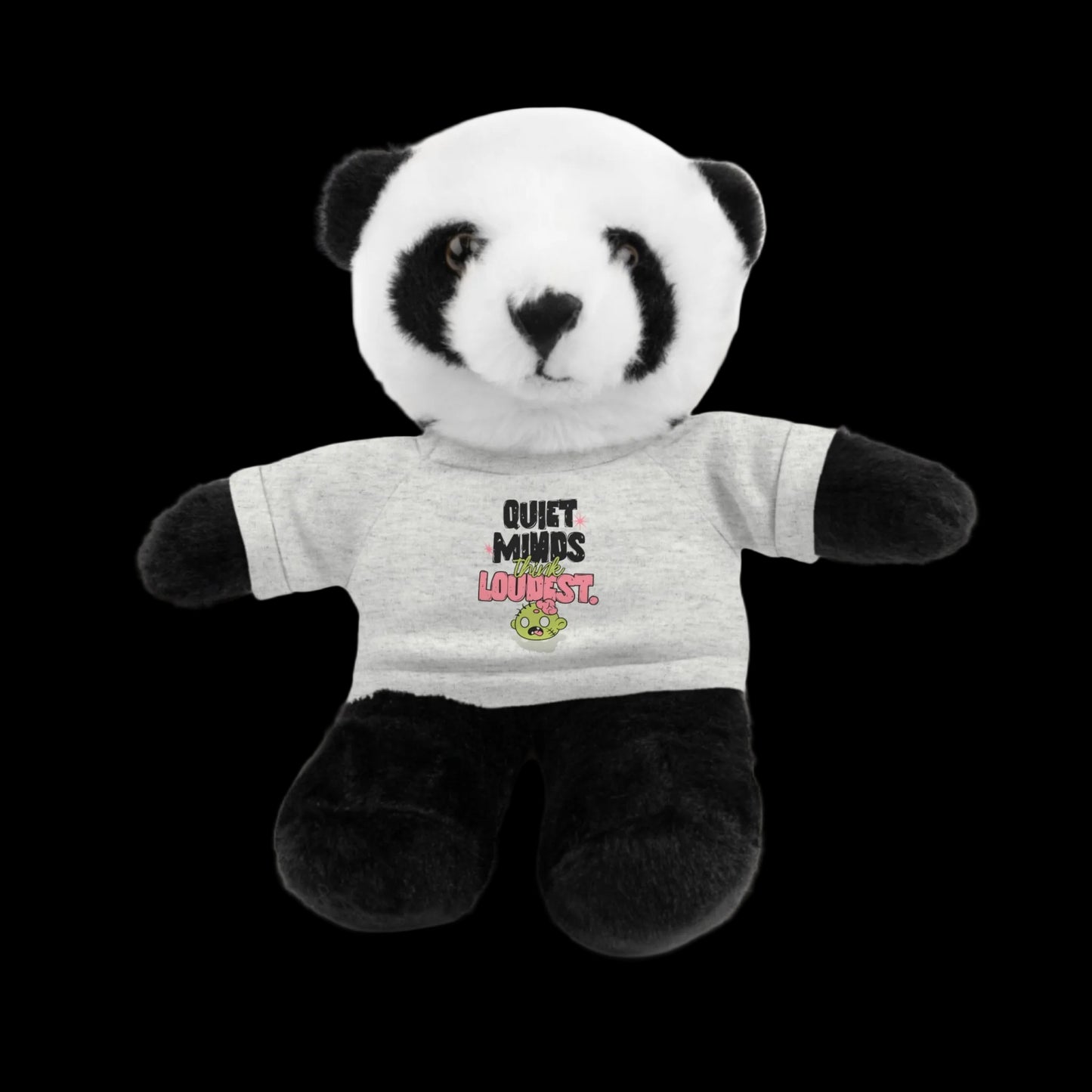 Quiet Minds Think Loudest Plushie — 8" Animal with Custom T-Shirt (Choose Your Animal)