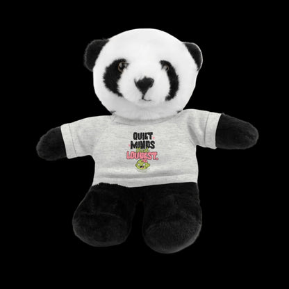 Quiet Minds Think Loudest Plushie — 8" Animal with Custom T-Shirt (Choose Your Animal)