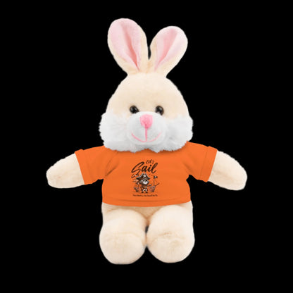 Let's Sail Plushie — 8" Animal with Custom T-Shirt (Choose Your Animal)