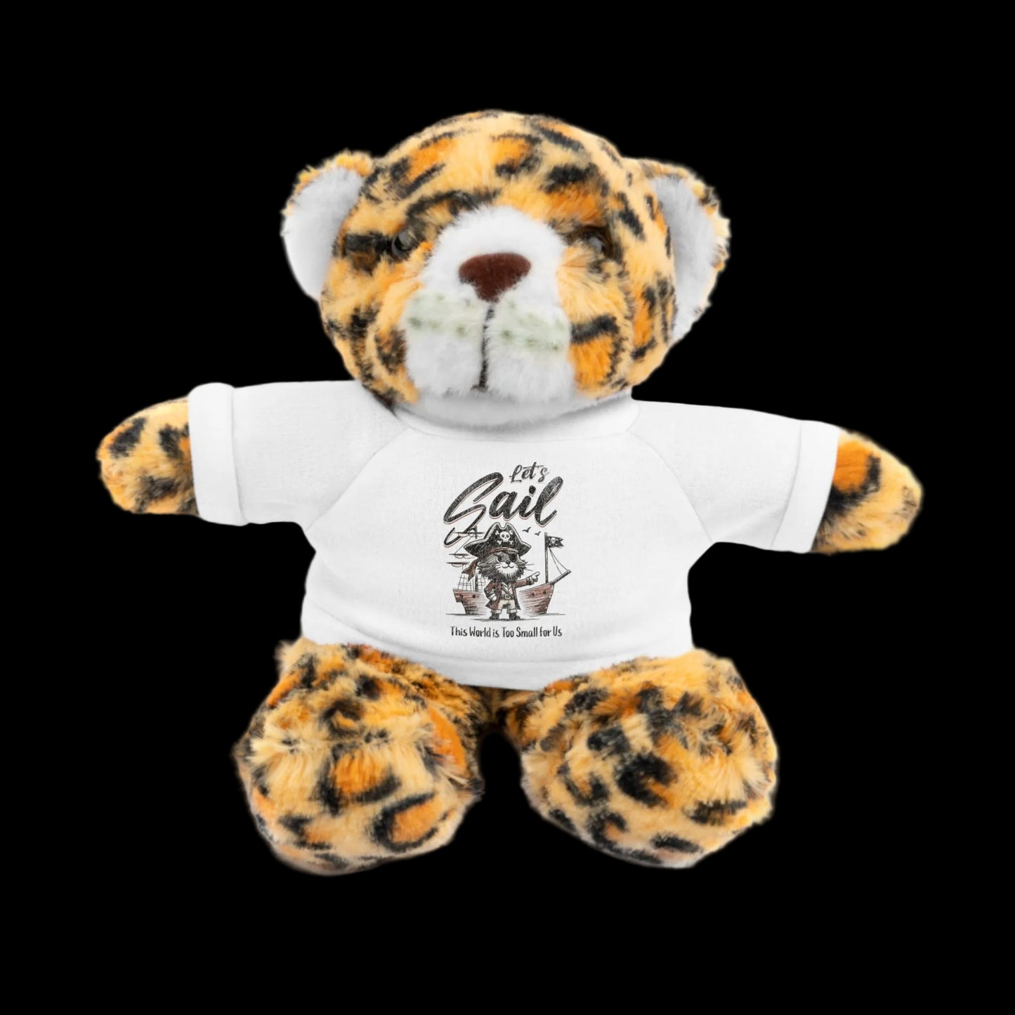 Let's Sail Plushie — 8" Animal with Custom T-Shirt (Choose Your Animal)