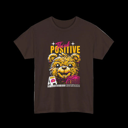 Think Positive T-Shirt — Happy Bear Motivational Kawaii Streetwear