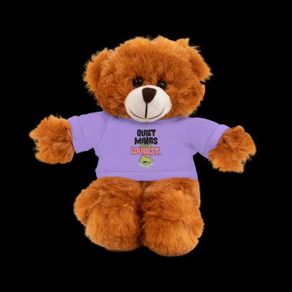 Quiet Minds Think Loudest Plushie — 8" Animal with Custom T-Shirt (Choose Your Animal)