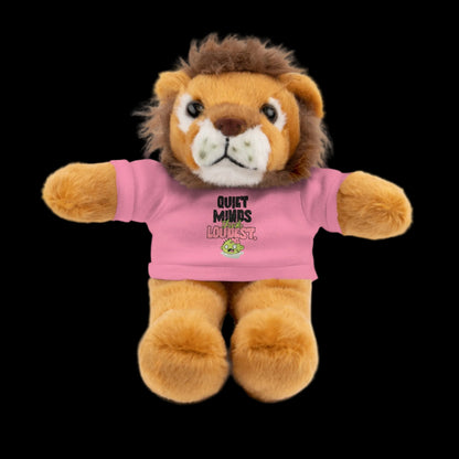 Quiet Minds Think Loudest Plushie — 8" Animal with Custom T-Shirt (Choose Your Animal)