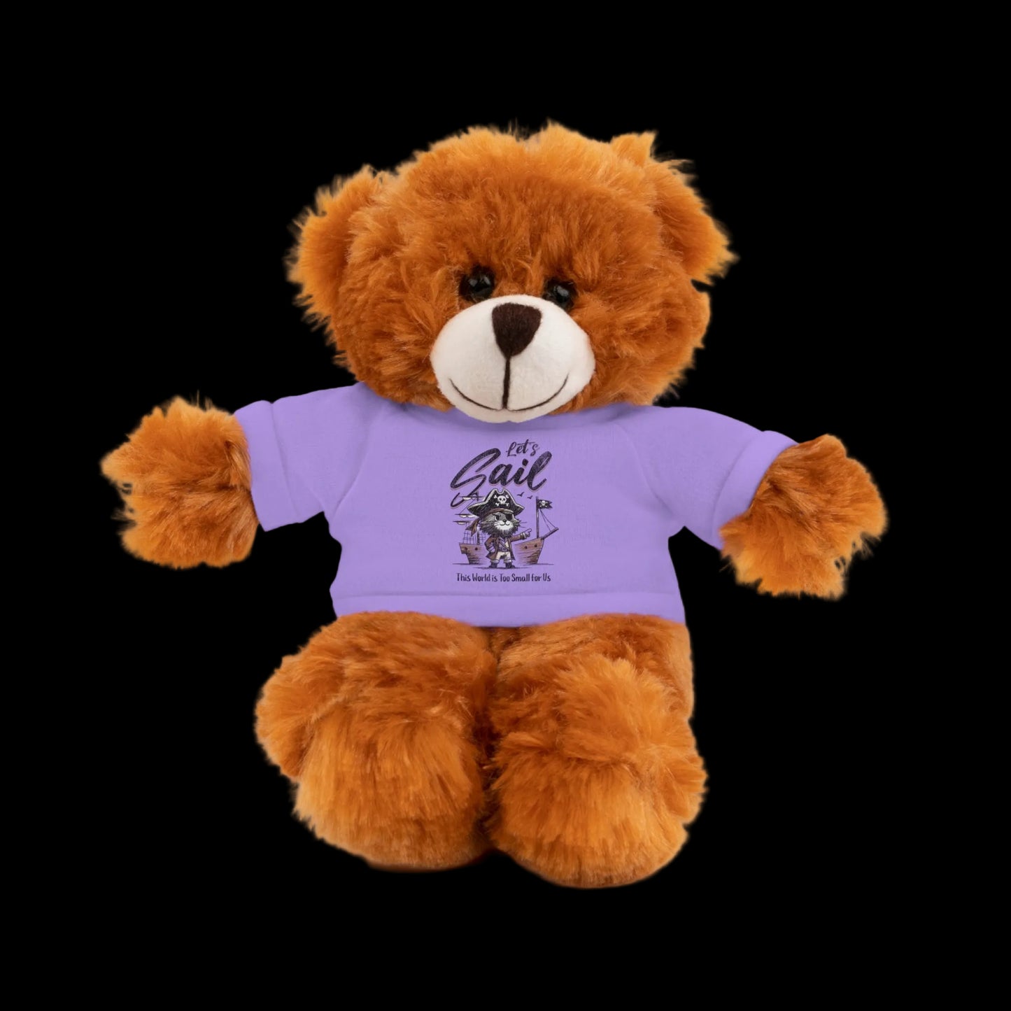 Let's Sail Plushie — 8" Animal with Custom T-Shirt (Choose Your Animal)