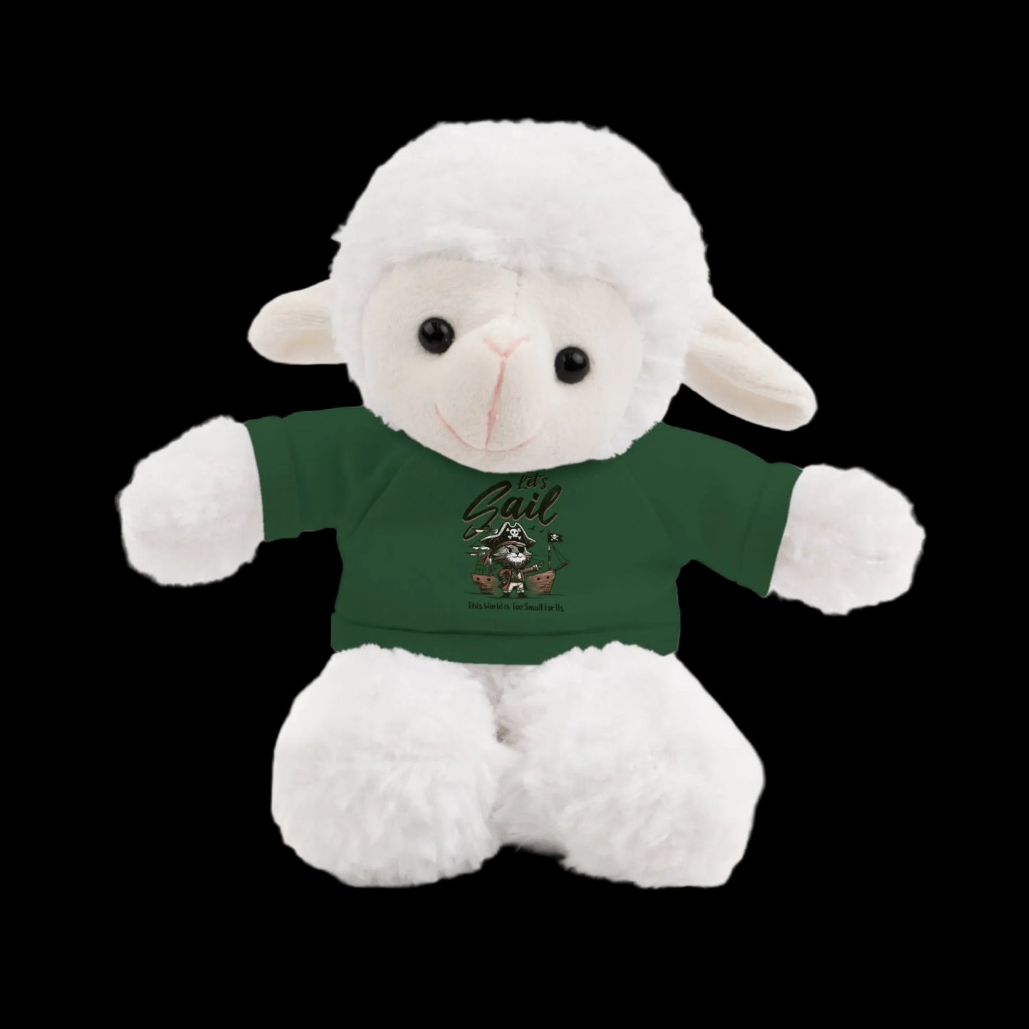 Let's Sail Plushie — 8" Animal with Custom T-Shirt (Choose Your Animal)