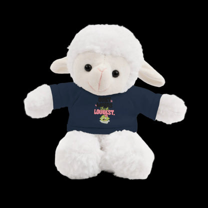 Quiet Minds Think Loudest Plushie — 8" Animal with Custom T-Shirt (Choose Your Animal)