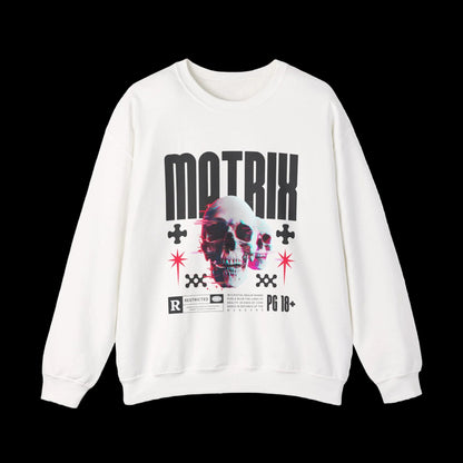 Matrix Glitch Skull Crewneck
