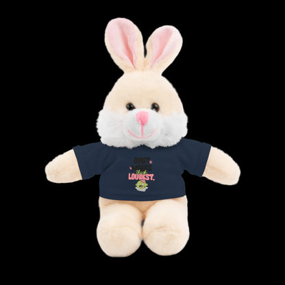 Quiet Minds Think Loudest Plushie — 8" Animal with Custom T-Shirt (Choose Your Animal)