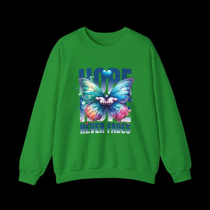 Hope Never Fades Crewneck — Butterfly Watercolour Sweatshirt | Premium Unisex