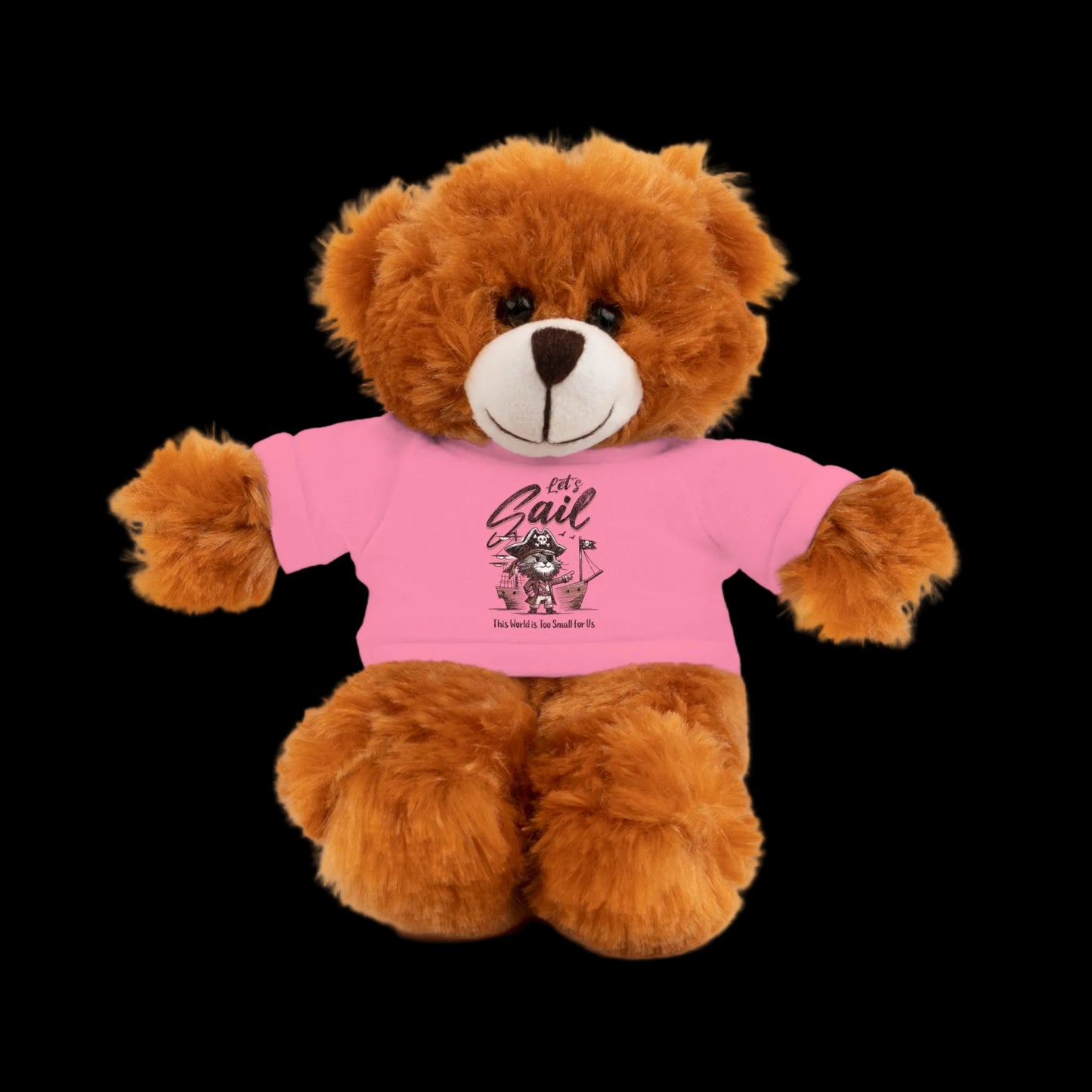 Let's Sail Plushie — 8" Animal with Custom T-Shirt (Choose Your Animal)