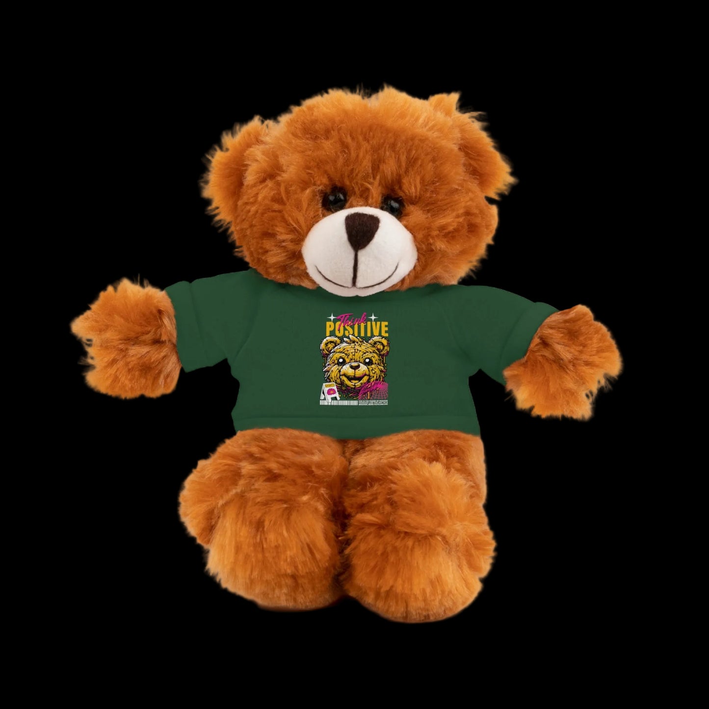 Think Positive Plushie — 8" Animal with Custom T-Shirt (Choose Your Animal)