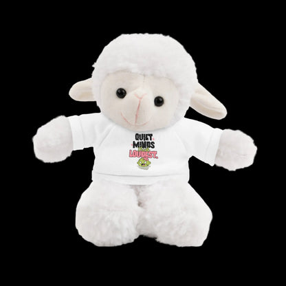 Quiet Minds Think Loudest Plushie — 8" Animal with Custom T-Shirt (Choose Your Animal)