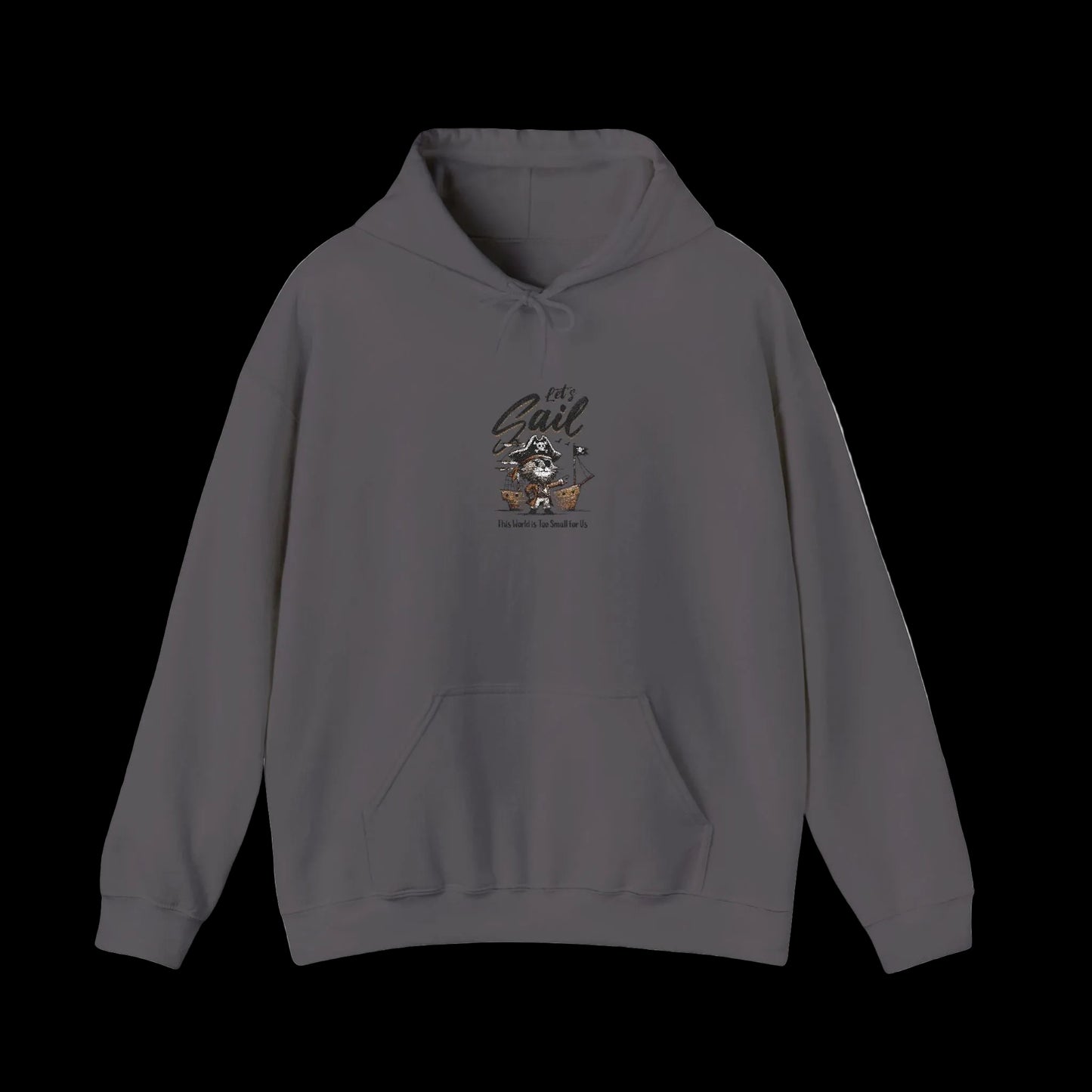 Let's Sail Pirate Cat Hoodie — Adventure Nautical Streetwear