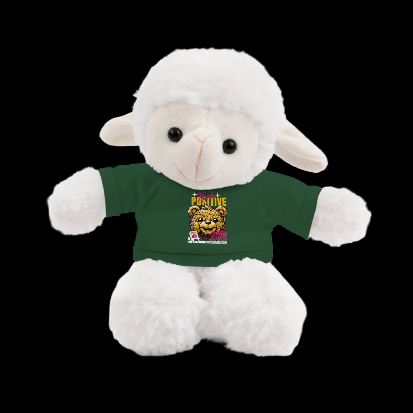 Think Positive Plushie — 8" Animal with Custom T-Shirt (Choose Your Animal)