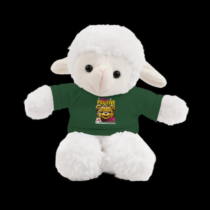 Think Positive Plushie — 8" Animal with Custom T-Shirt (Choose Your Animal)