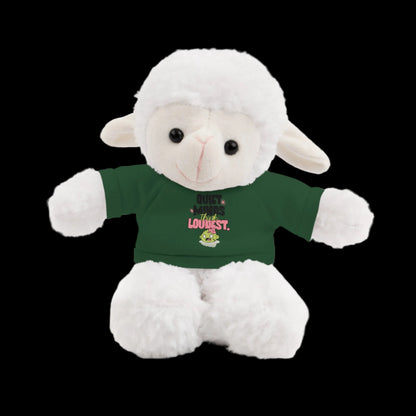 Quiet Minds Think Loudest Plushie — 8" Animal with Custom T-Shirt (Choose Your Animal)