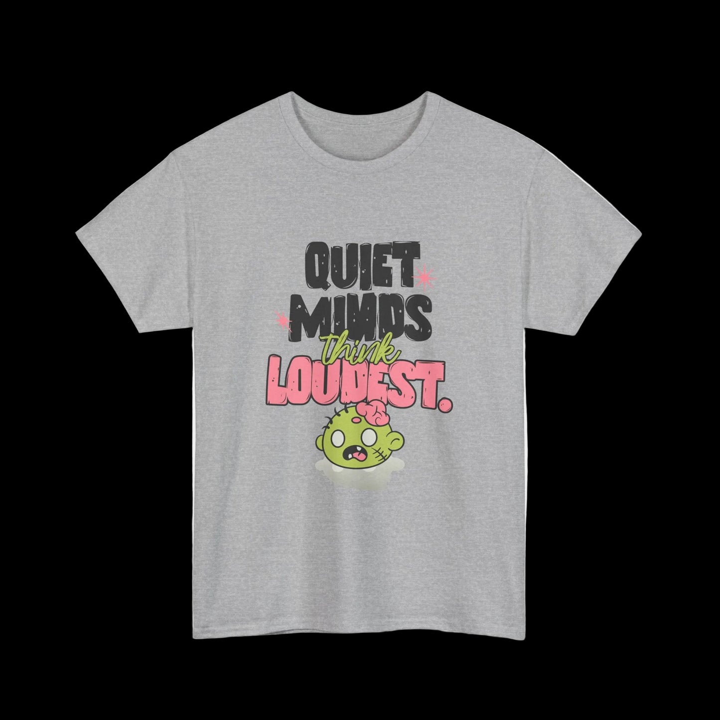 Quiet Minds Think Loudest T-Shirt — Introvert Brain Kawaii Streetwear