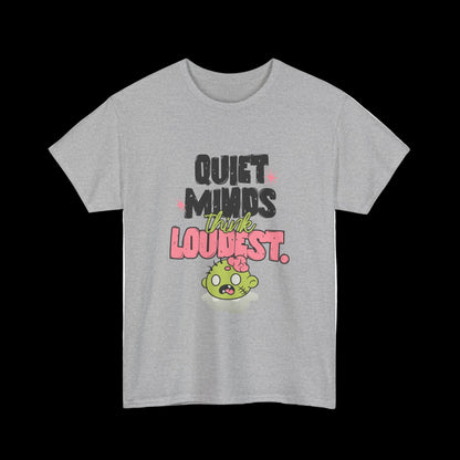 Quiet Minds Think Loudest T-Shirt — Introvert Brain Kawaii Streetwear