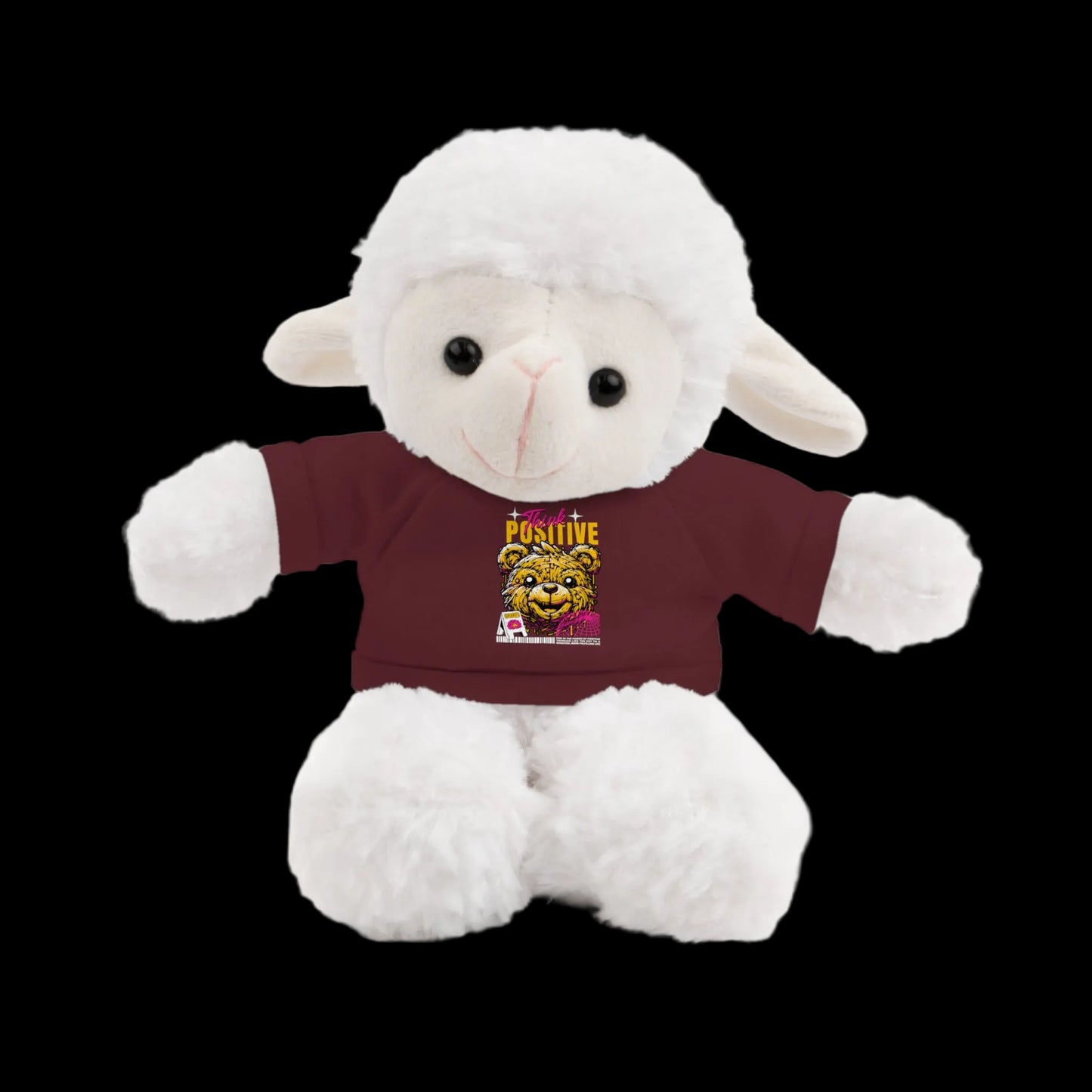 Think Positive Plushie — 8" Animal with Custom T-Shirt (Choose Your Animal)
