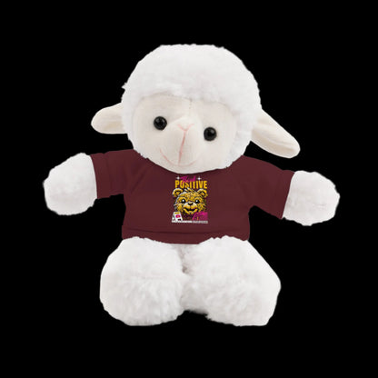 Think Positive Plushie — 8" Animal with Custom T-Shirt (Choose Your Animal)