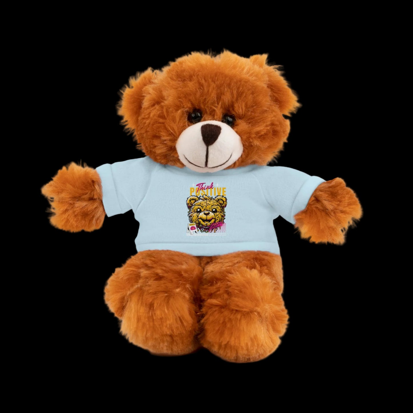 Think Positive Plushie — 8" Animal with Custom T-Shirt (Choose Your Animal)