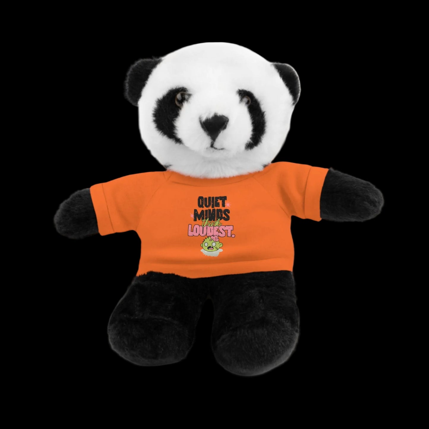 Quiet Minds Think Loudest Plushie — 8" Animal with Custom T-Shirt (Choose Your Animal)