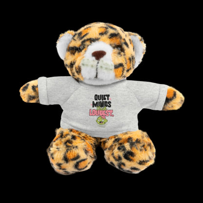 Quiet Minds Think Loudest Plushie — 8" Animal with Custom T-Shirt (Choose Your Animal)