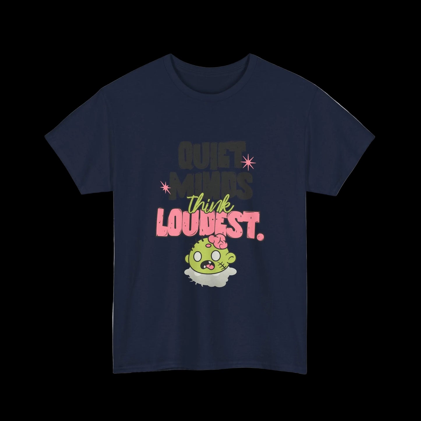 Quiet Minds Think Loudest T-Shirt — Introvert Brain Kawaii Streetwear