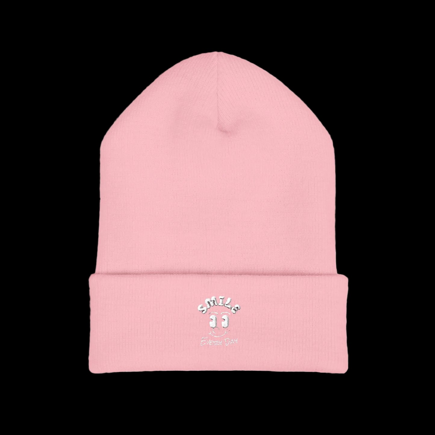 Smile Every Day Beanie — Classic Cuffed Embroidered Beanie