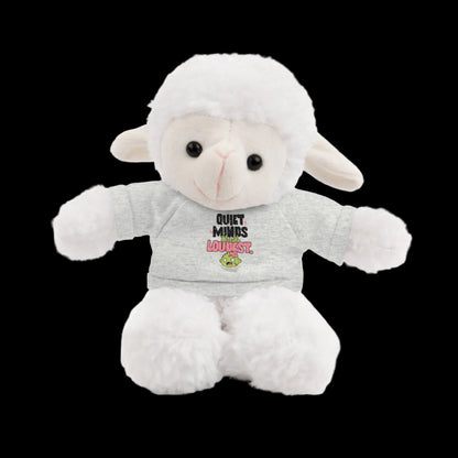 Quiet Minds Think Loudest Plushie — 8" Animal with Custom T-Shirt (Choose Your Animal)