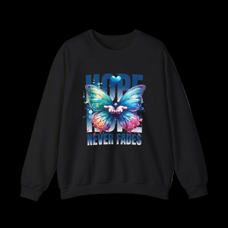 Hope Never Fades Crewneck — Butterfly Watercolour Sweatshirt | Premium Unisex