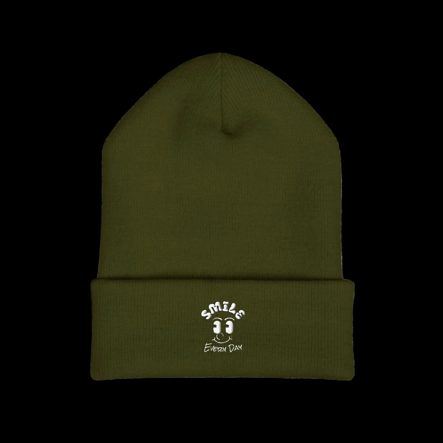 Smile Every Day Beanie — Classic Cuffed Embroidered Beanie