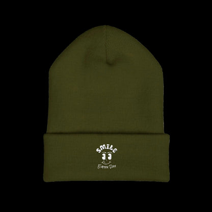 Smile Every Day Beanie — Classic Cuffed Embroidered Beanie