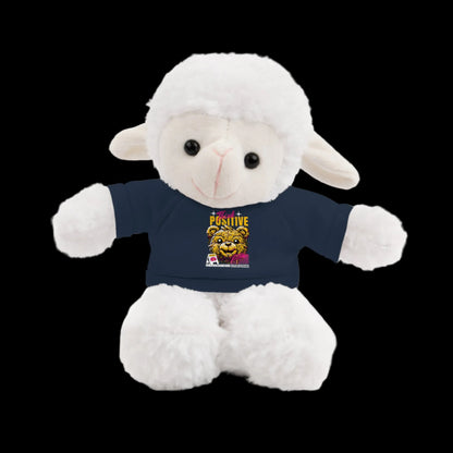 Think Positive Plushie — 8" Animal with Custom T-Shirt (Choose Your Animal)