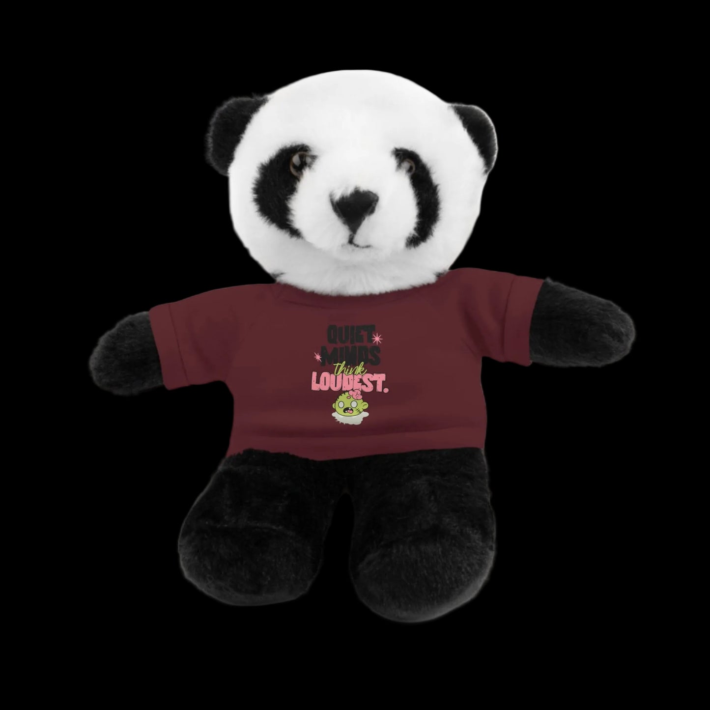Quiet Minds Think Loudest Plushie — 8" Animal with Custom T-Shirt (Choose Your Animal)