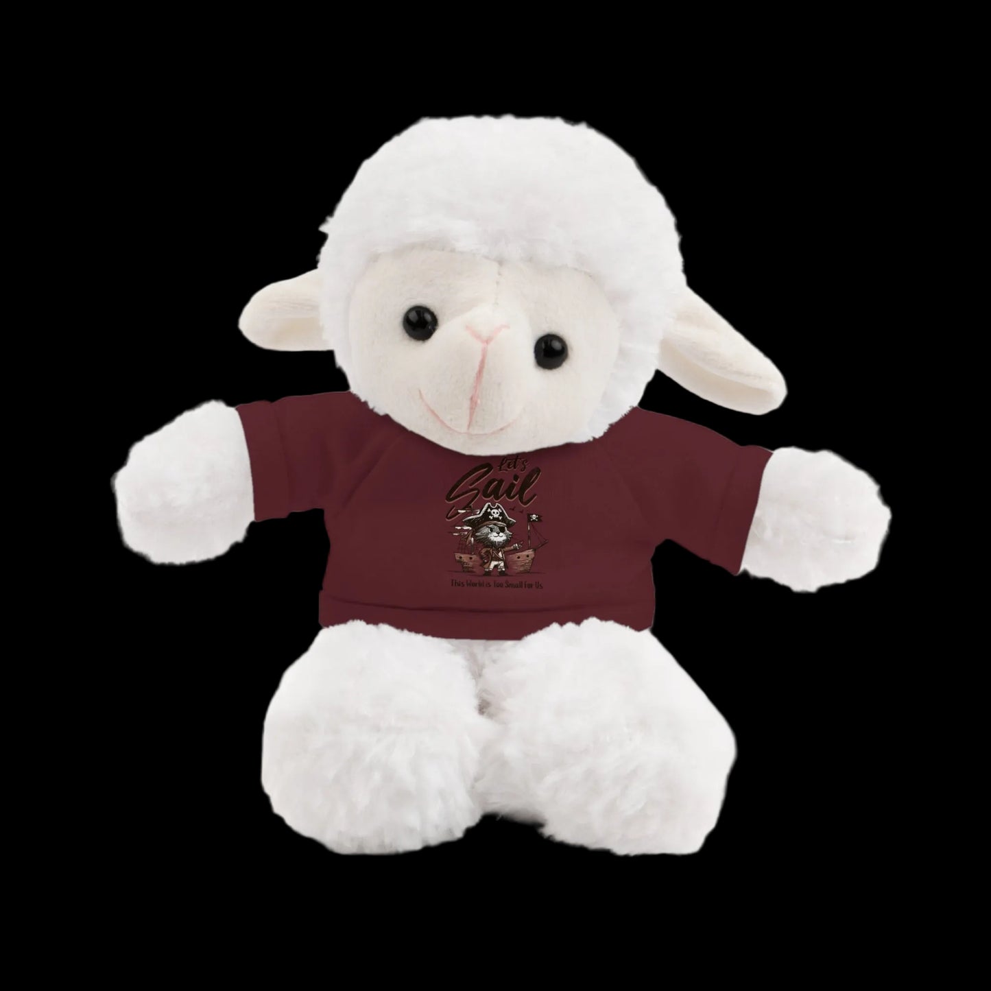 Let's Sail Plushie — 8" Animal with Custom T-Shirt (Choose Your Animal)