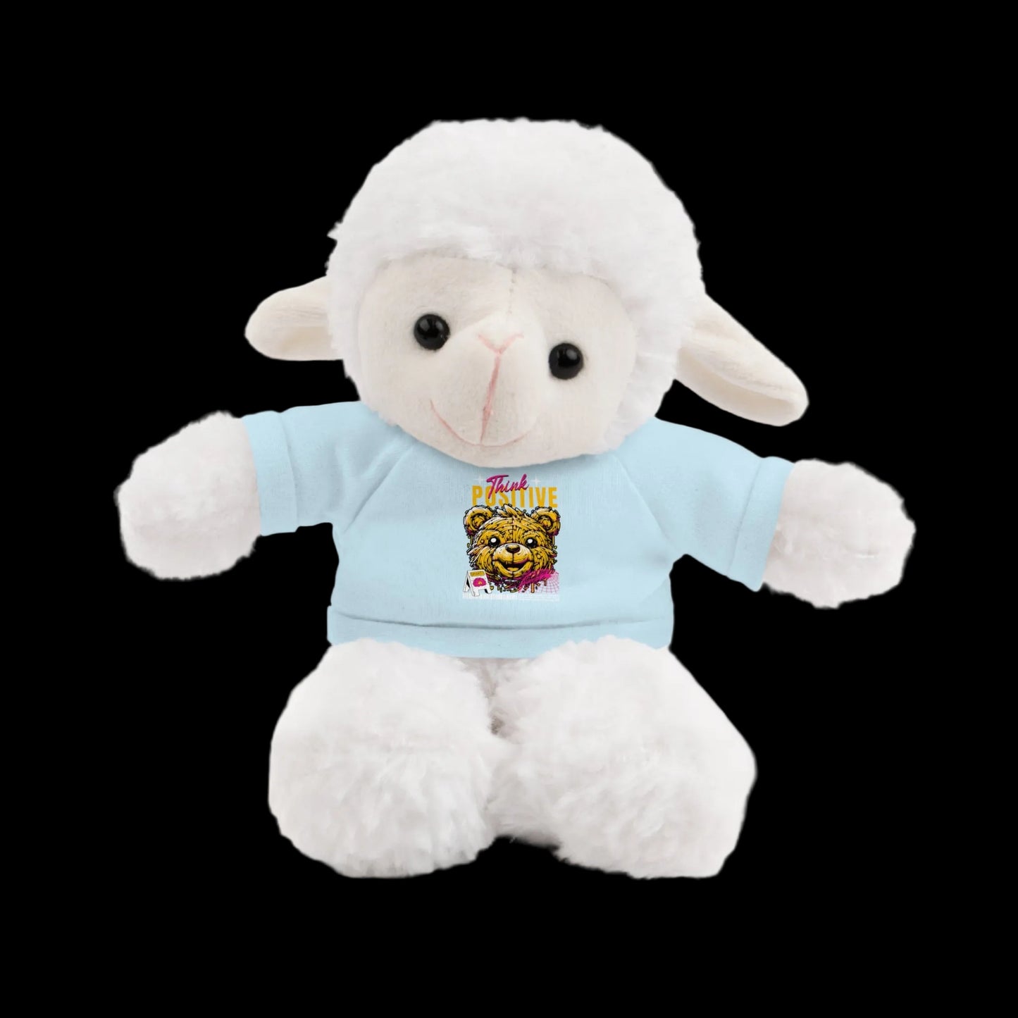 Think Positive Plushie — 8" Animal with Custom T-Shirt (Choose Your Animal)