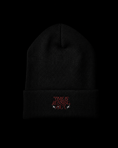 Time Is Running Out Embroidered Beanie