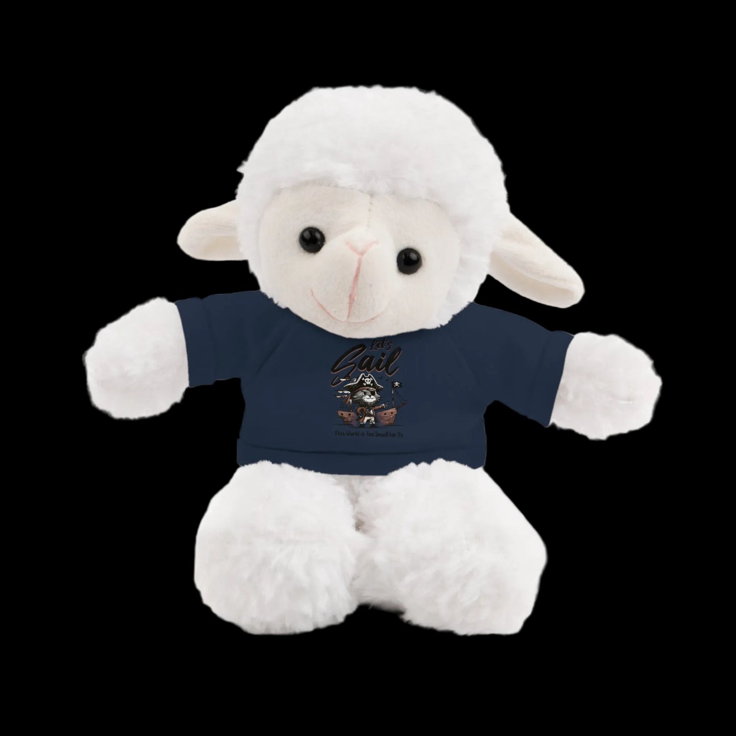 Let's Sail Plushie — 8" Animal with Custom T-Shirt (Choose Your Animal)