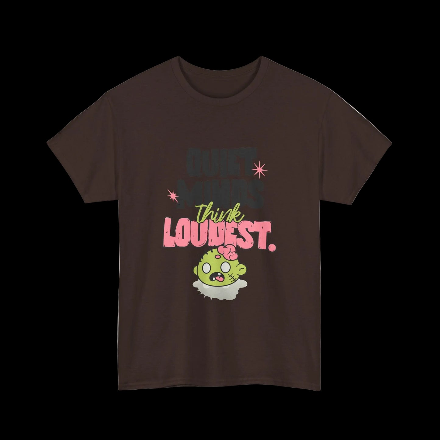 Quiet Minds Think Loudest T-Shirt — Introvert Brain Kawaii Streetwear