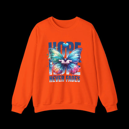 Hope Never Fades Crewneck — Butterfly Watercolour Sweatshirt | Premium Unisex
