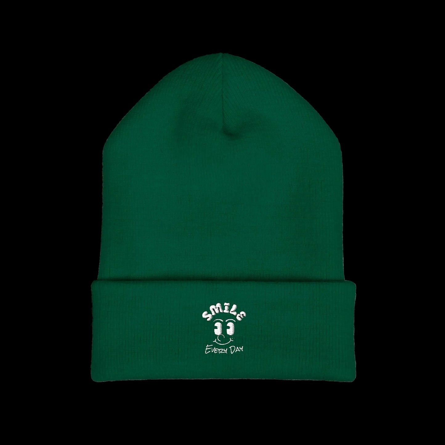 Smile Every Day Beanie — Classic Cuffed Embroidered Beanie