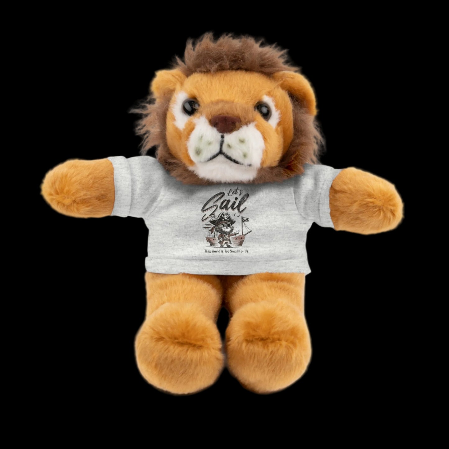 Let's Sail Plushie — 8" Animal with Custom T-Shirt (Choose Your Animal)