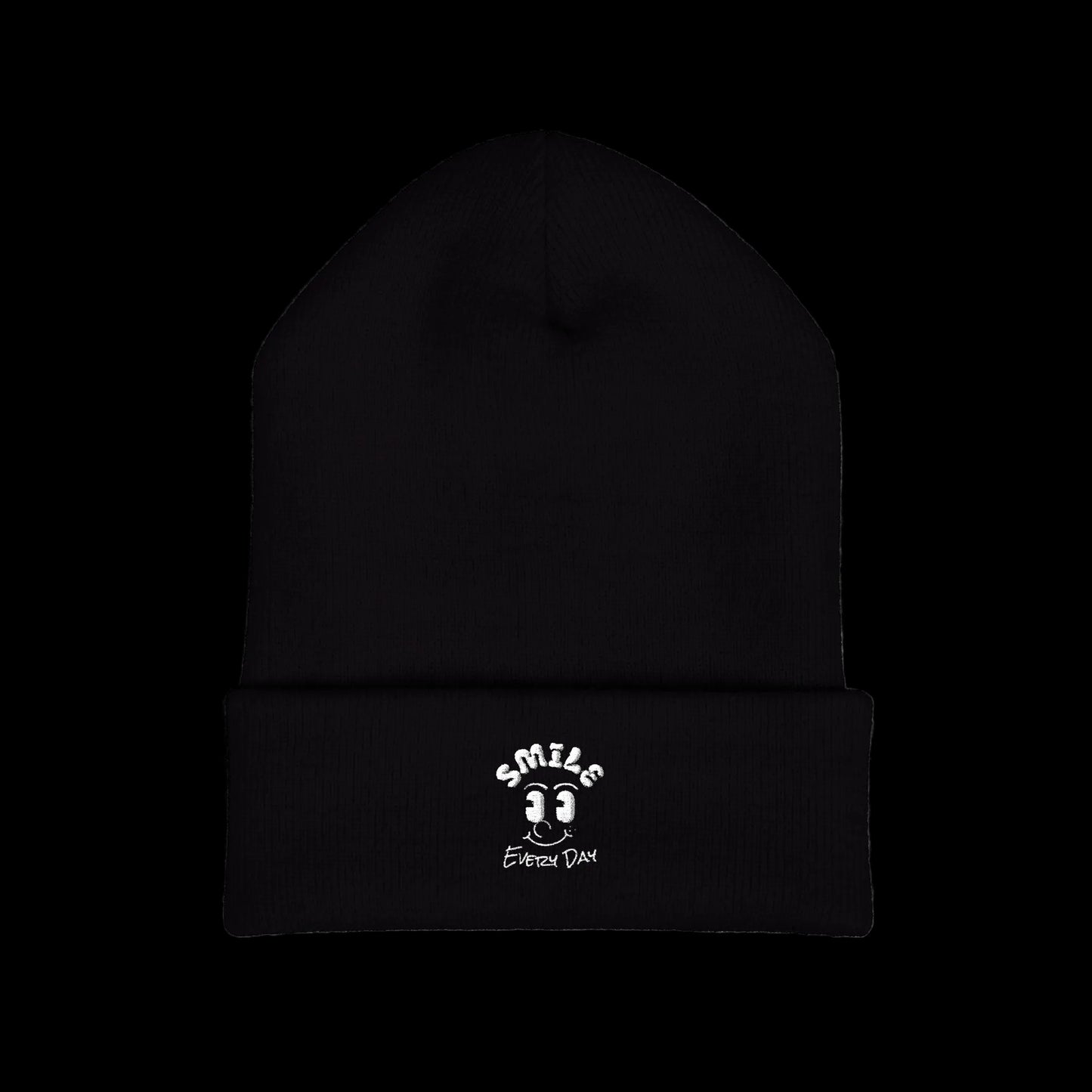 Smile Every Day Beanie — Classic Cuffed Embroidered Beanie